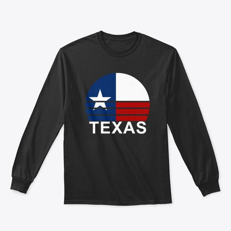 Texas Flag Retro Sunset