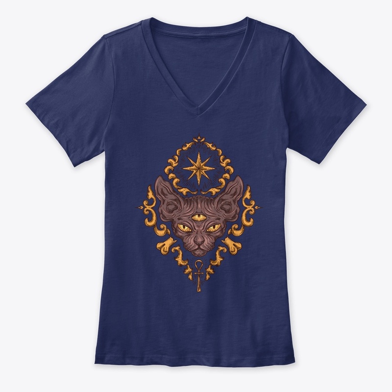 Third eye in cats t-shirt