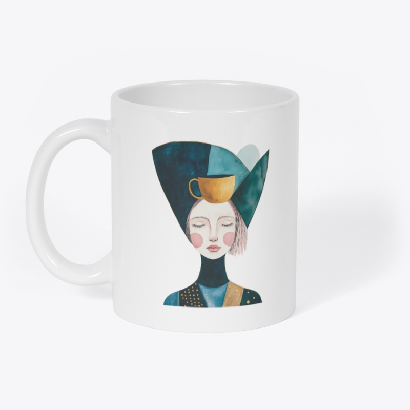 Abstract Female Portrait Art, Modern Art
