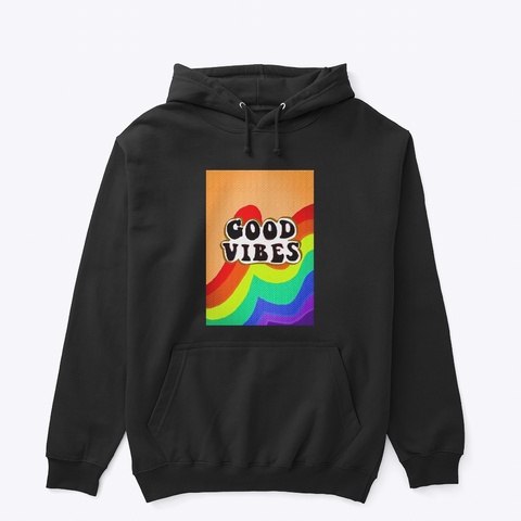 Good
Vibes
 Black T-Shirt Front