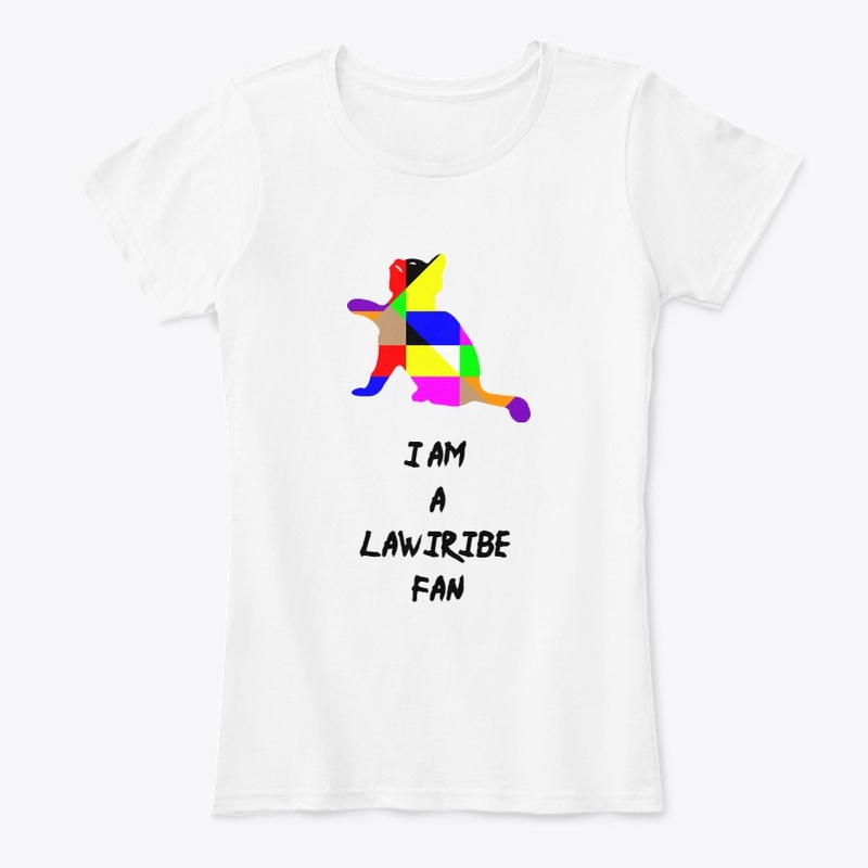 I am a lawiribe fan text and colors cat