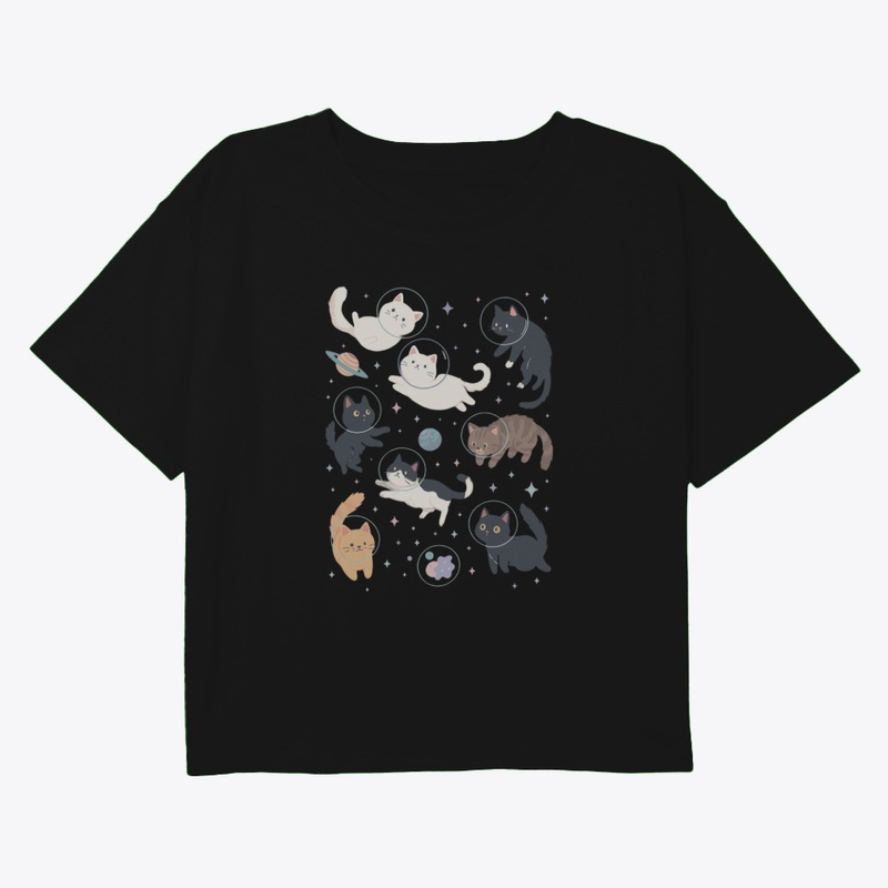 Cats in Space T-Shirt Sweatshirt Design