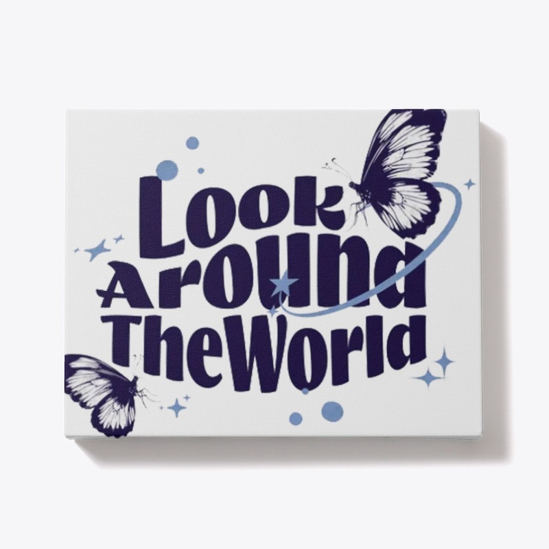 Look around the world T shirt title
