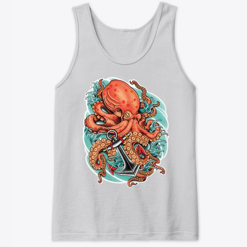 Seven Relics Giant Octopus Tattoo Design