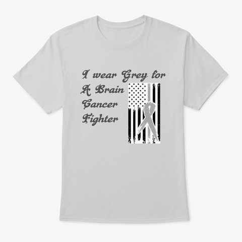 Brain And Lung Cancer Products Light Steel T-Shirt Front