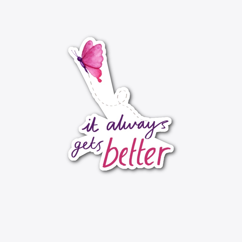Pink Butterfly Motivational Art