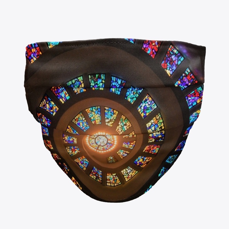 Stained glass designed mask