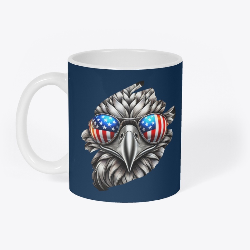 Eagle Art with American Flag Sunglasses