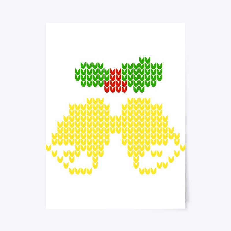 Xmas bells embroidery print