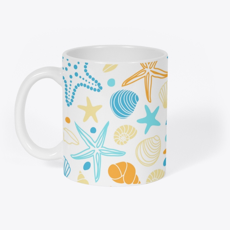Shell and Starfishes vintage pattern 
