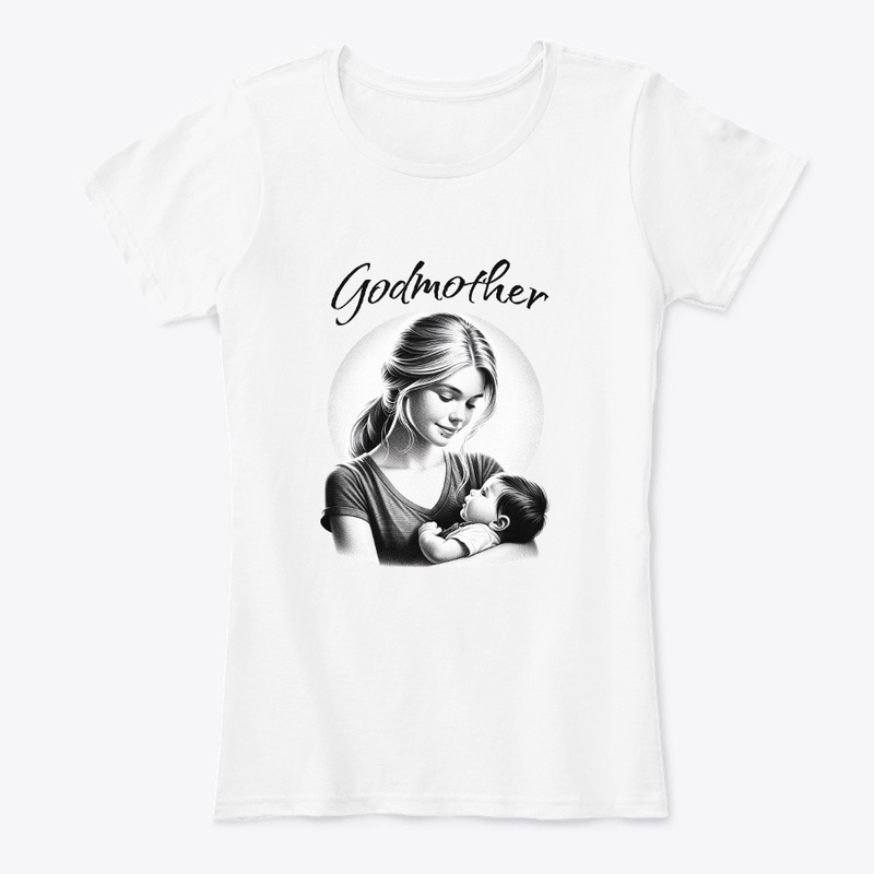 Godmother Pencil Drawing Baptism