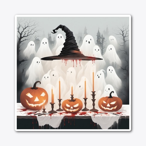 Ghosts Halloween Celebration Standard áo T-Shirt Front
