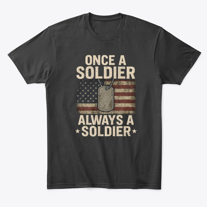 Once a Soldier Dog Tag Flag Tee