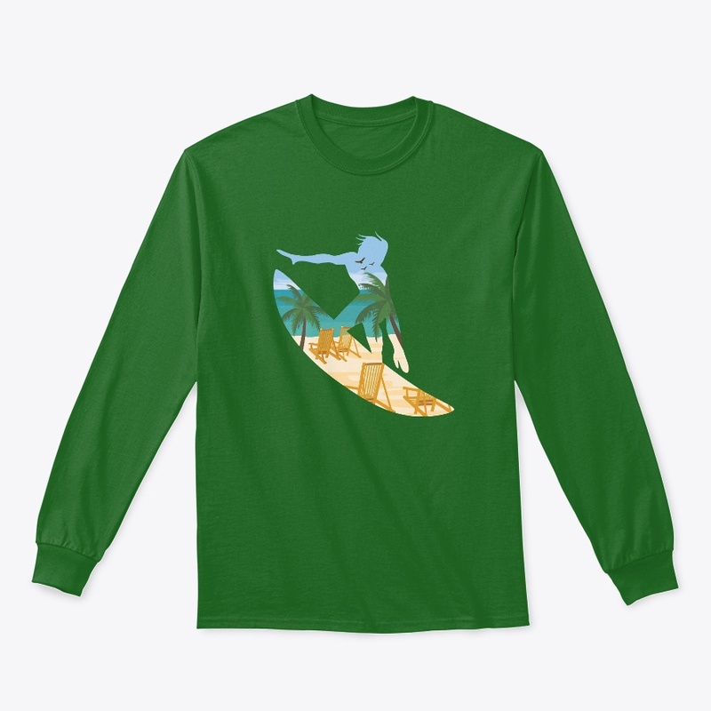 Beach Surfing Creative Art Design