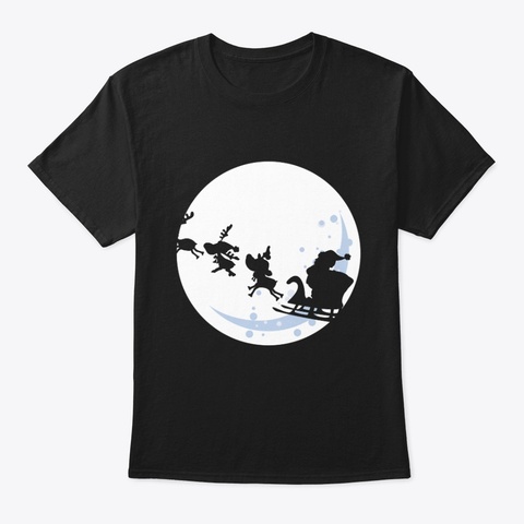 Santa Christmas T Shirt New Design Black T-Shirt Front