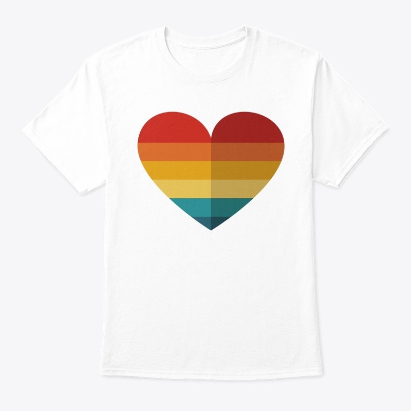 heart with retro colors