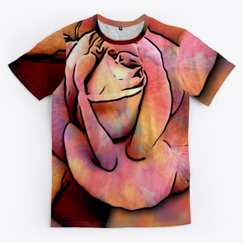 Gorgeous Rose Watercolors Tee