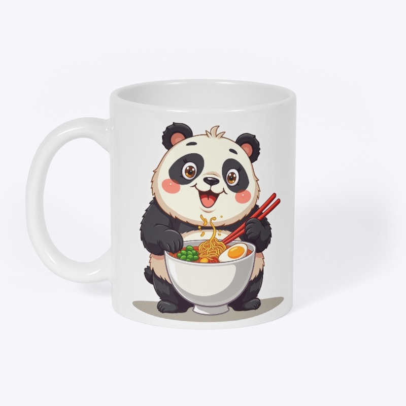 Ramen Panda Feast Cute Cartoon 