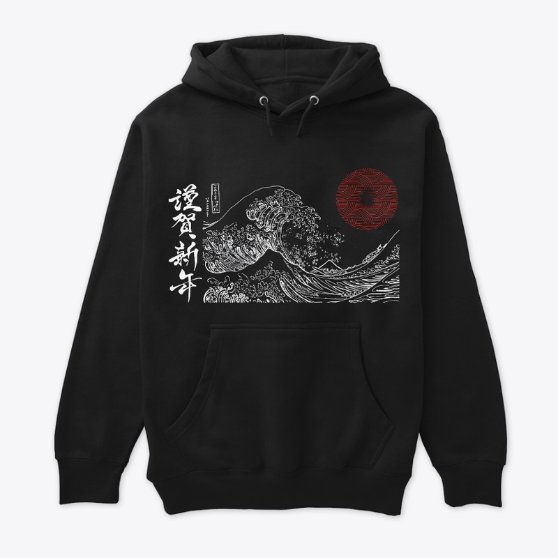 Crimson cricle Hoodie
