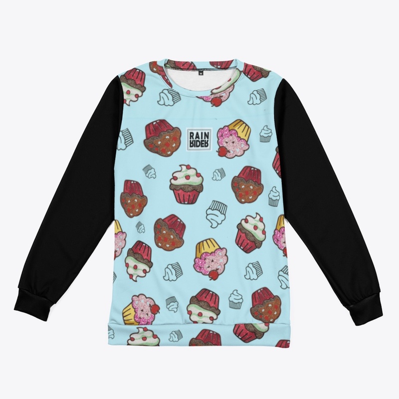 RAINRIDER CUPCAKE PRINT LONG SLEEVE T
