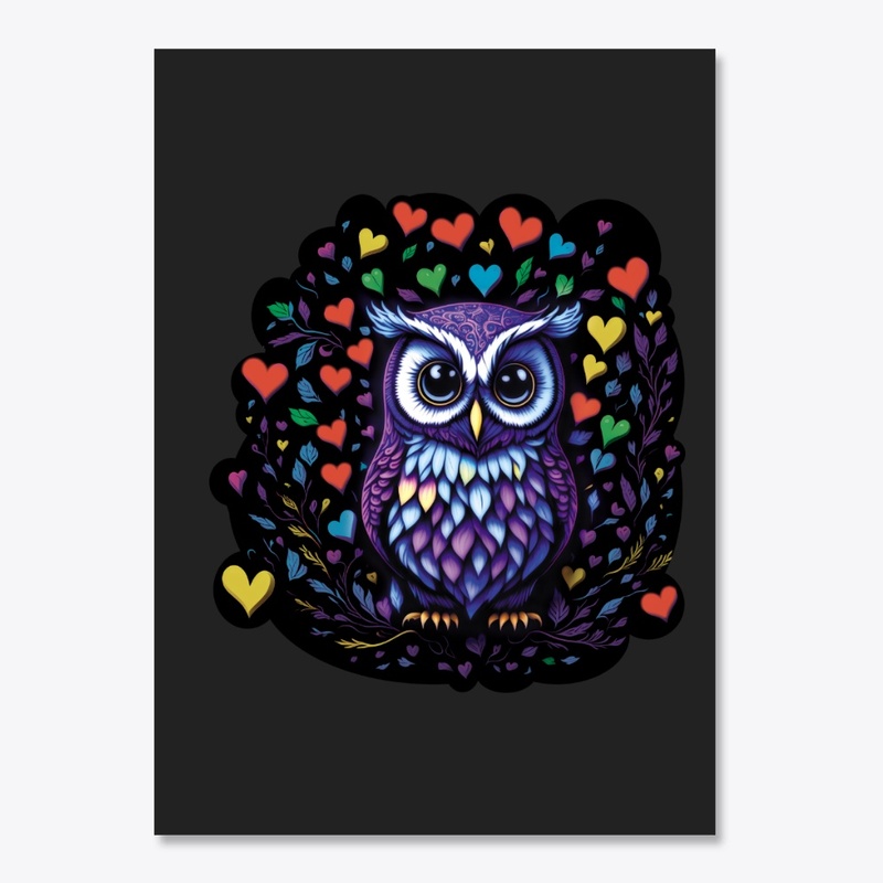 Lovely Owl in Love 