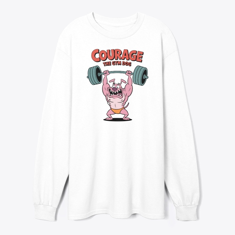 Courage The Gym Dog –Typography Design
