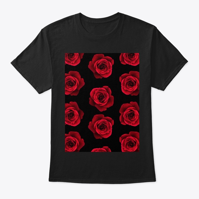 Red Rose on a black background