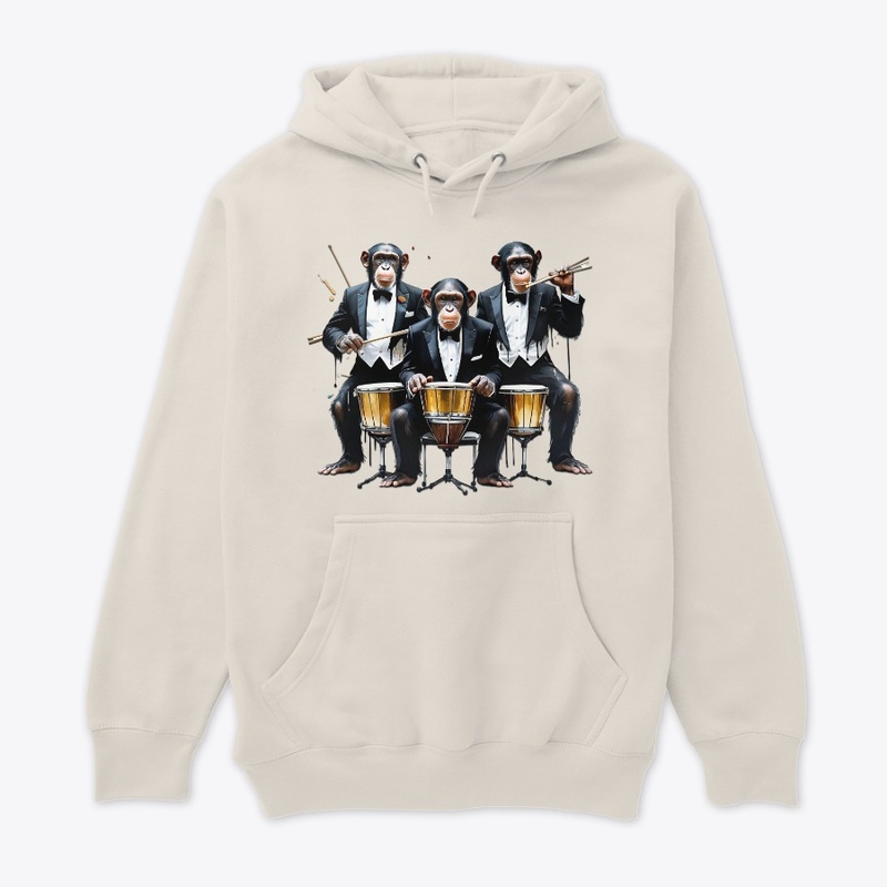 monkeys playing drums