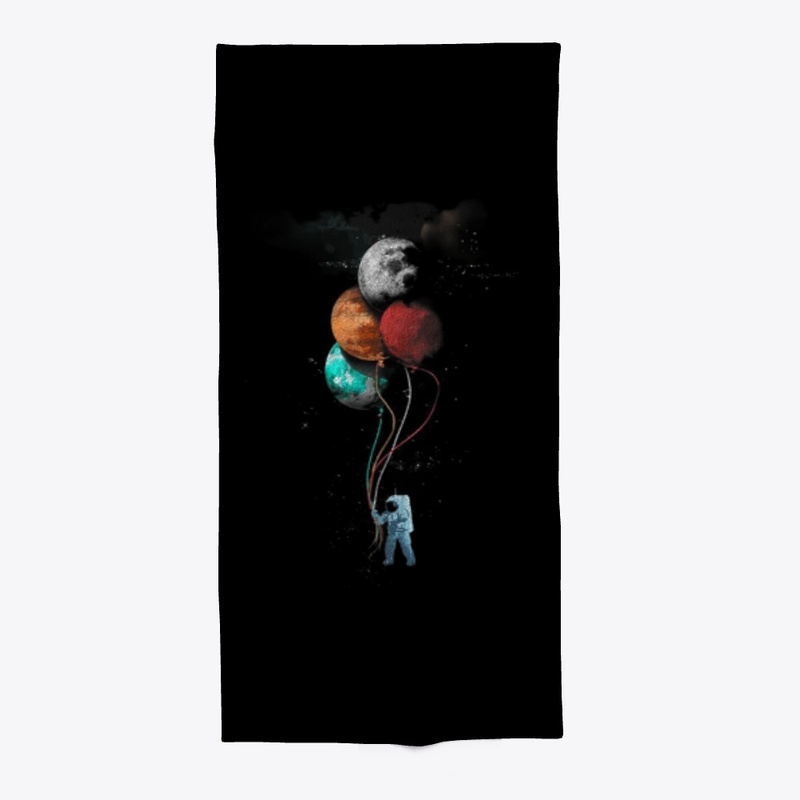 Astronaut Space Planets Balloons