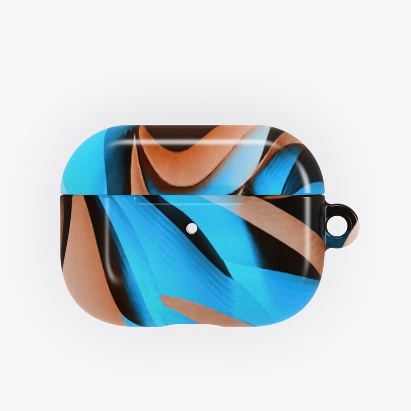 Turquoise Brown Abstract Pattern 