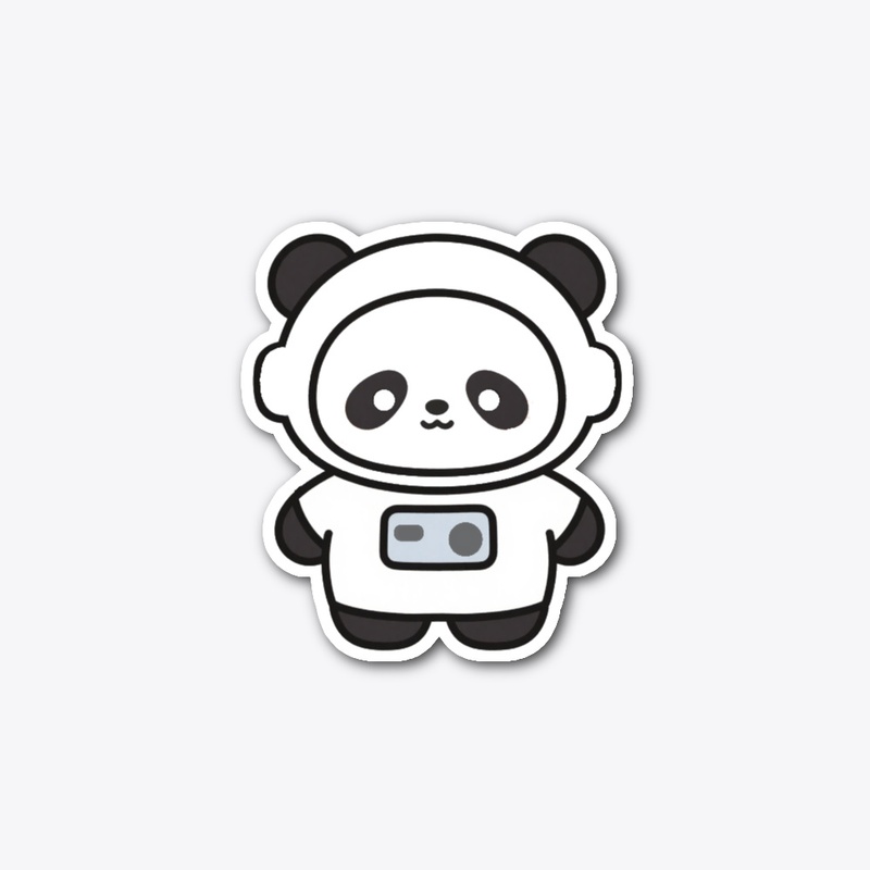 Cute Panda Astronaut Cartoon Design
