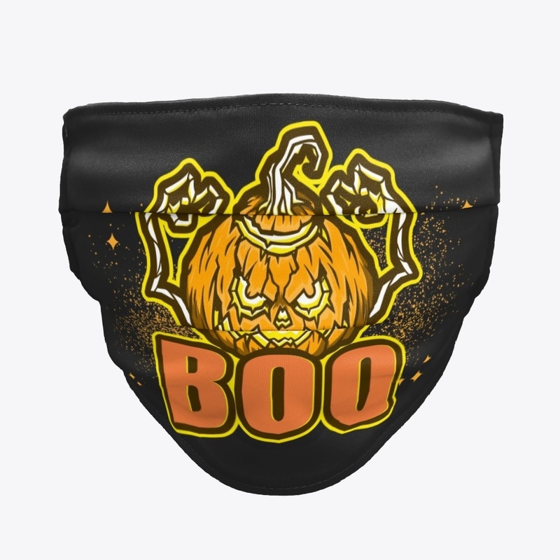 Halloween Face Mask (Pumpkin Head#4)