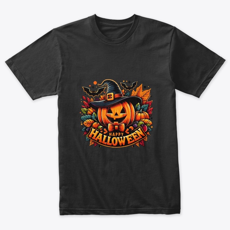 Halloween Pumpkin and Flowers T-Shirt
