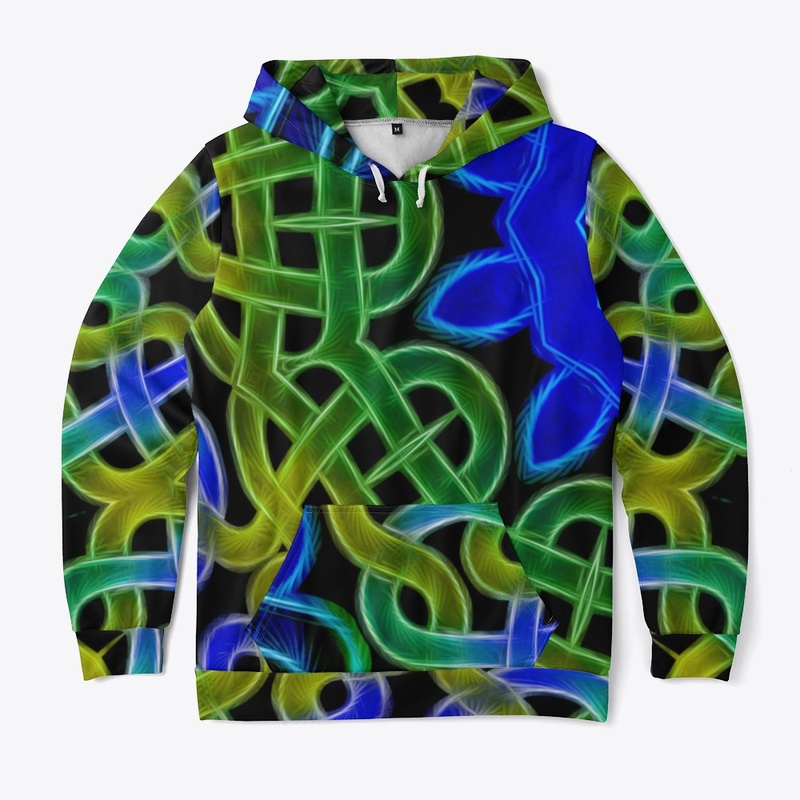 Blue Green Celtic Knot Kaleidoscope