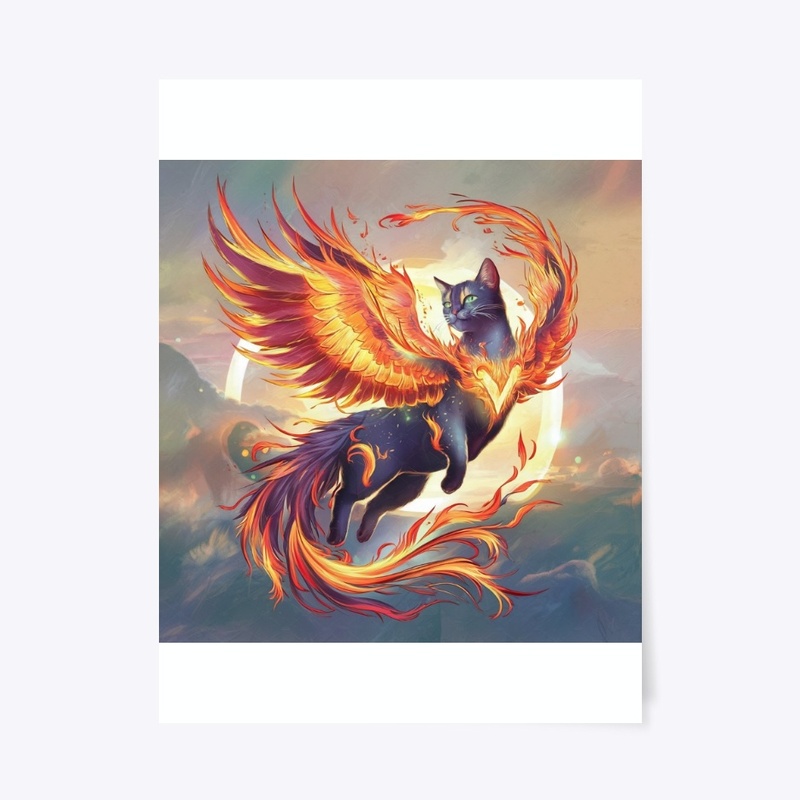 Ethereal Flames Phoenix Cat
