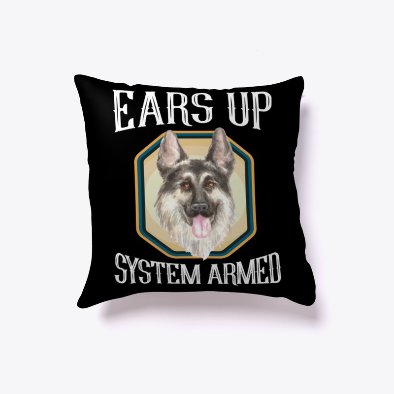 Ears Up System Armed German Shepherd
