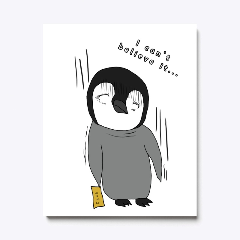 Shocked - Cute Baby Penguin Design