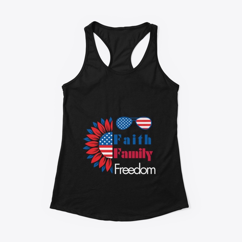  4th July Faith Family Freedom Graphic