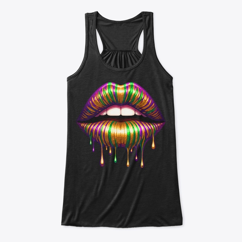 Bold Abstract Dripping Melting Lips