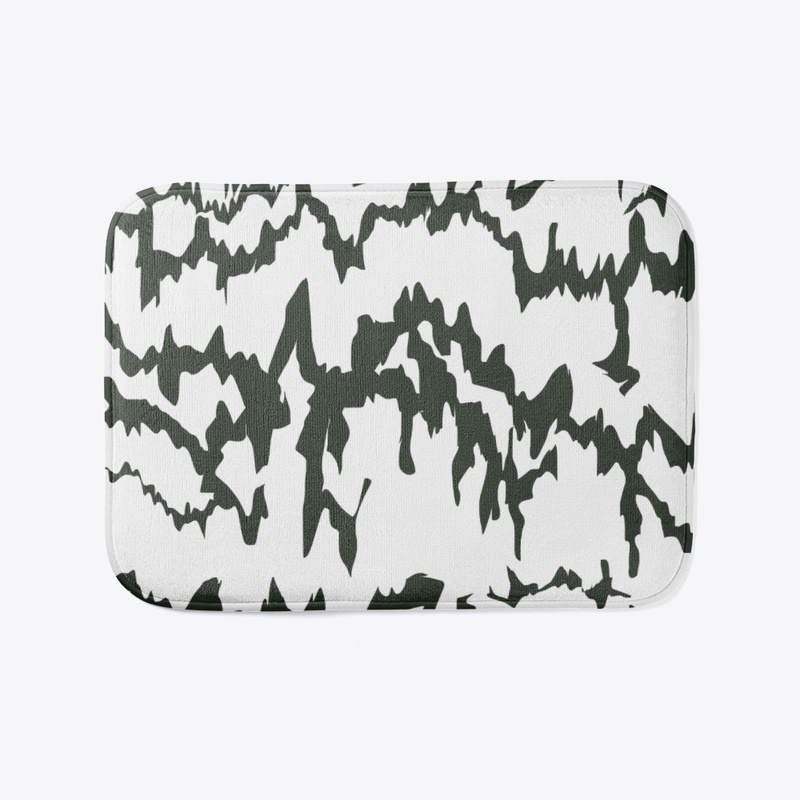 Plant lines bath mat