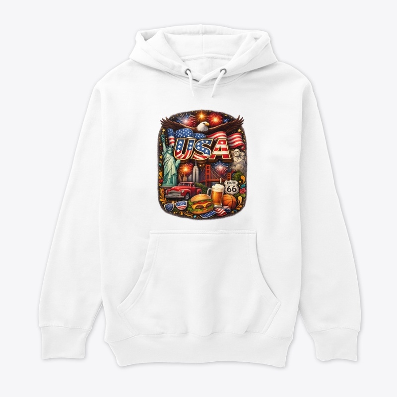 USA Freedom Collage Graphic T-Shirt