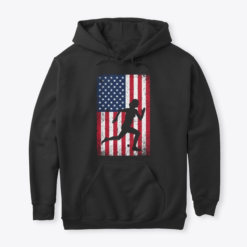 Runner Sprinter American Flag 4th July