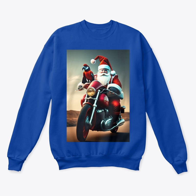 santa on bike 