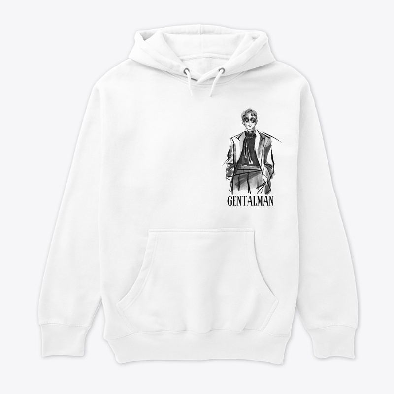 White hoodies with back print 