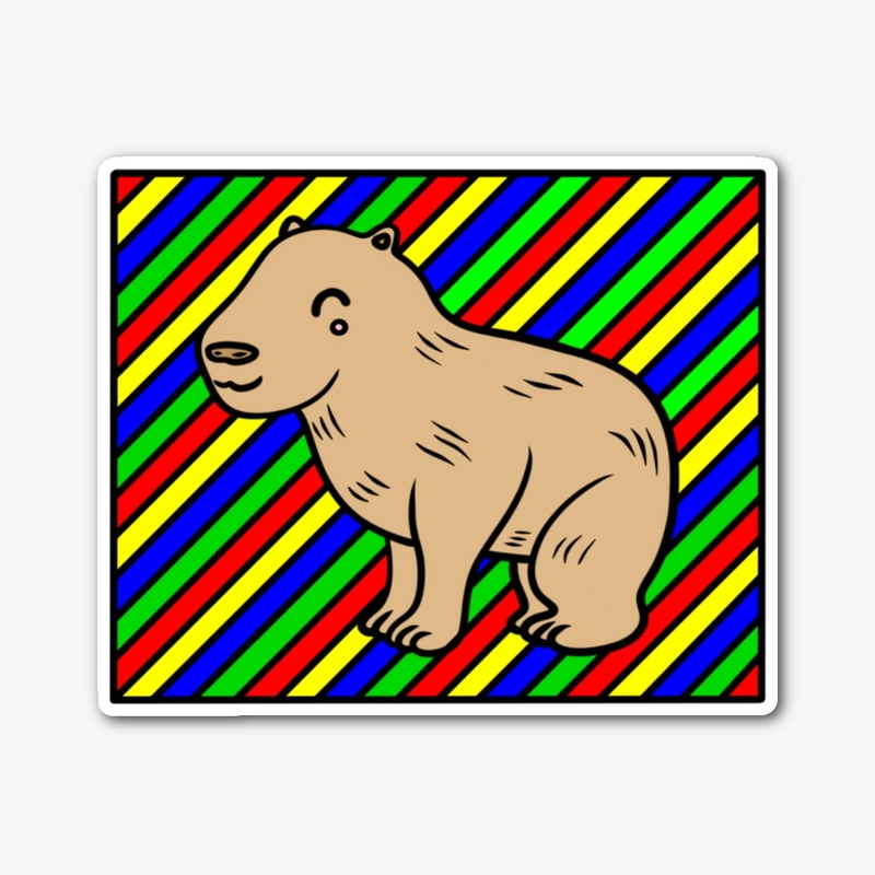 Cute cartoon capybara