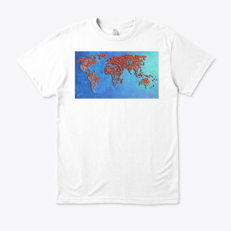 World  Map in Paper quilling design
