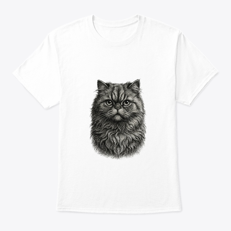Vintage Persian Cat Art T-Shirt