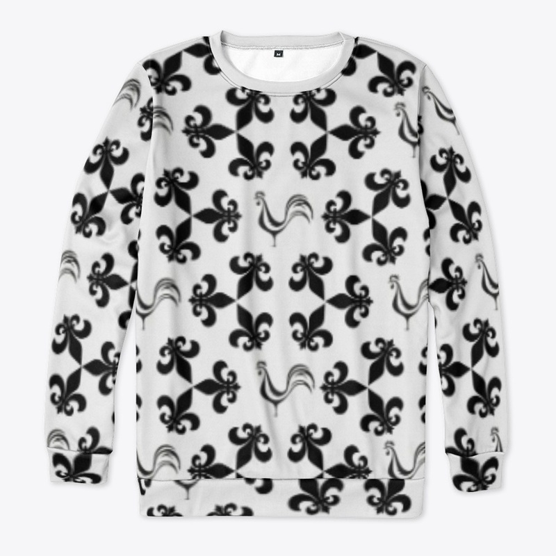 French Gallic Pattern Crewneck