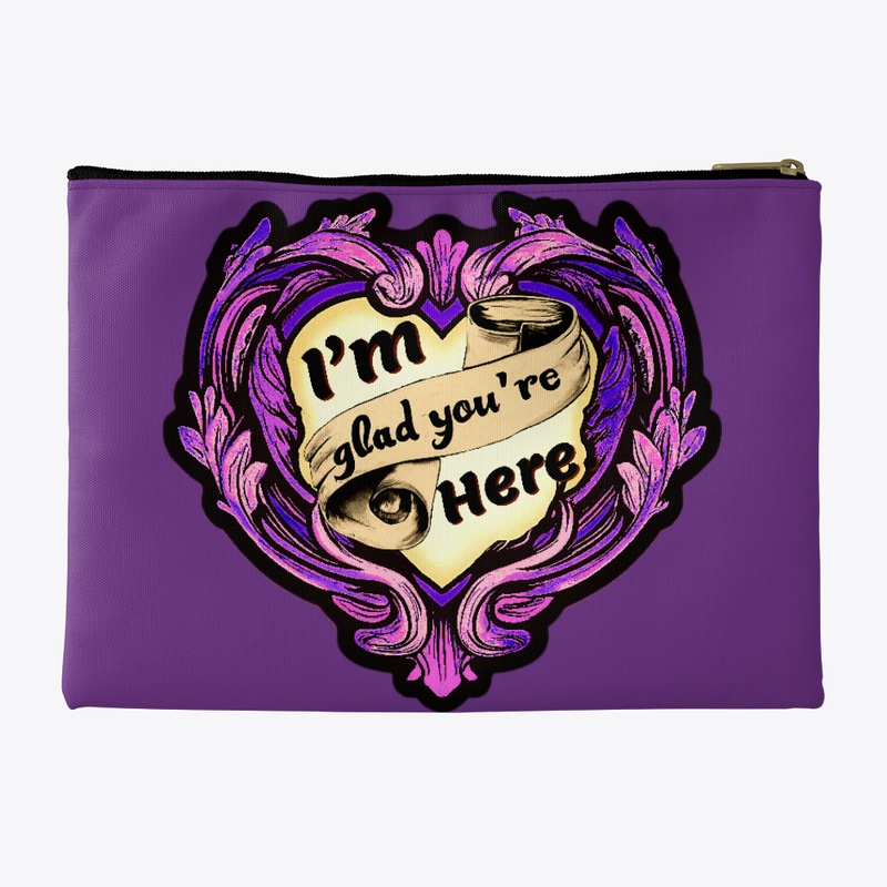 Baroque Heart keepsake pouch ultraviolet