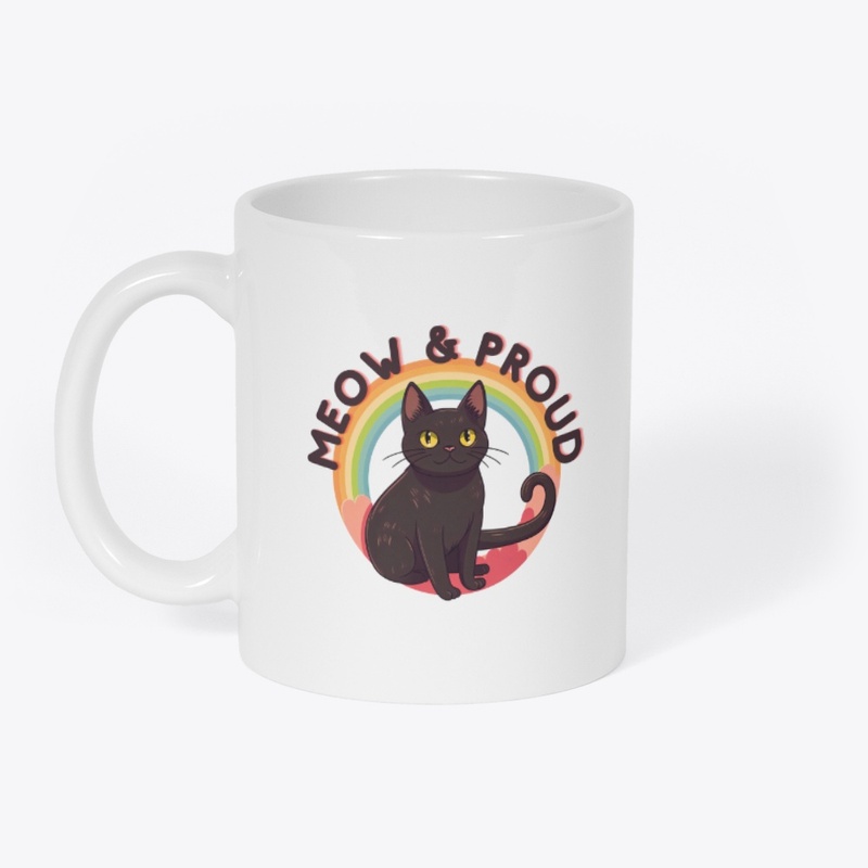 Meow &amp; Proud - Pride Rainbow Cat